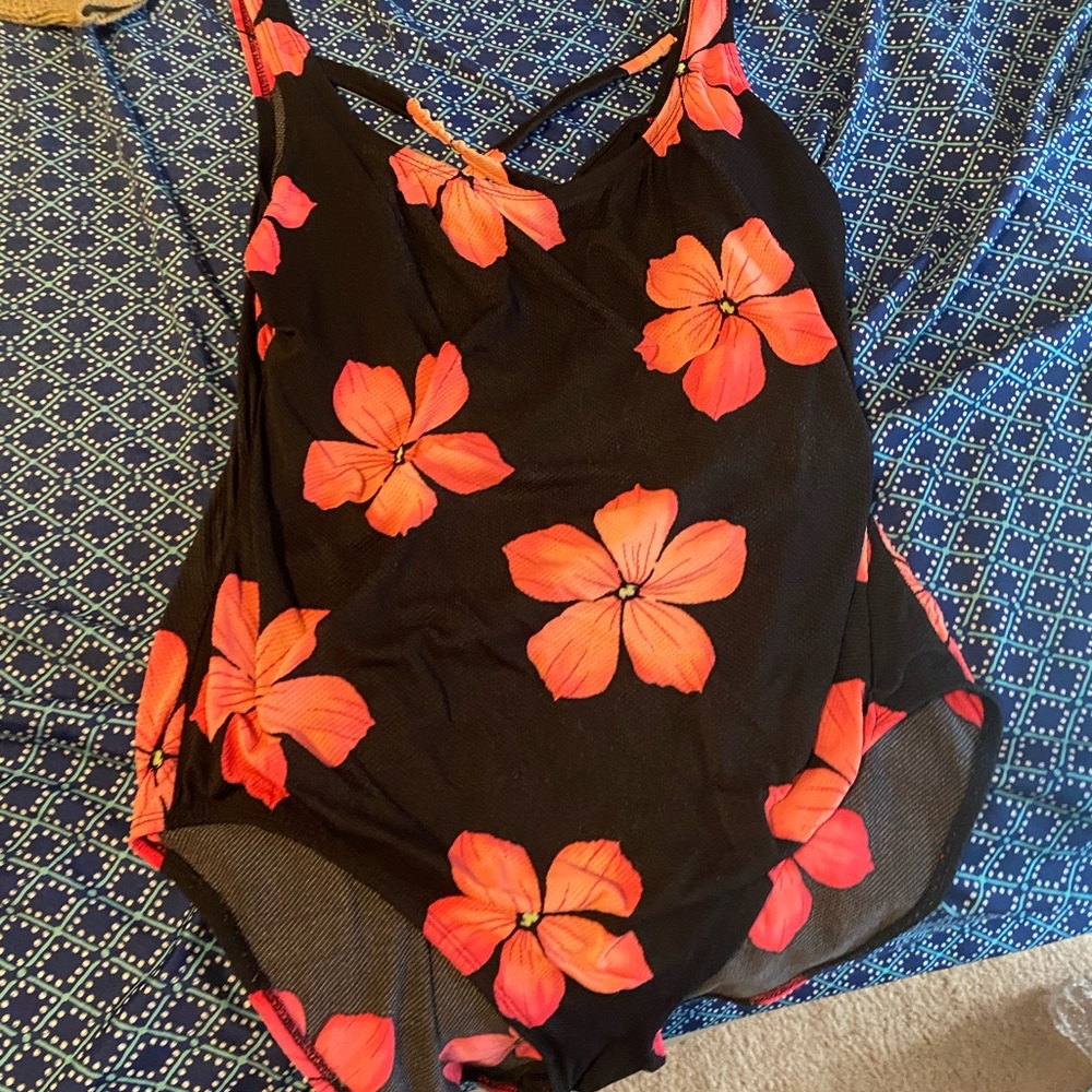 One Piece Floral Bathing Suit Swimsuit Bodysuit